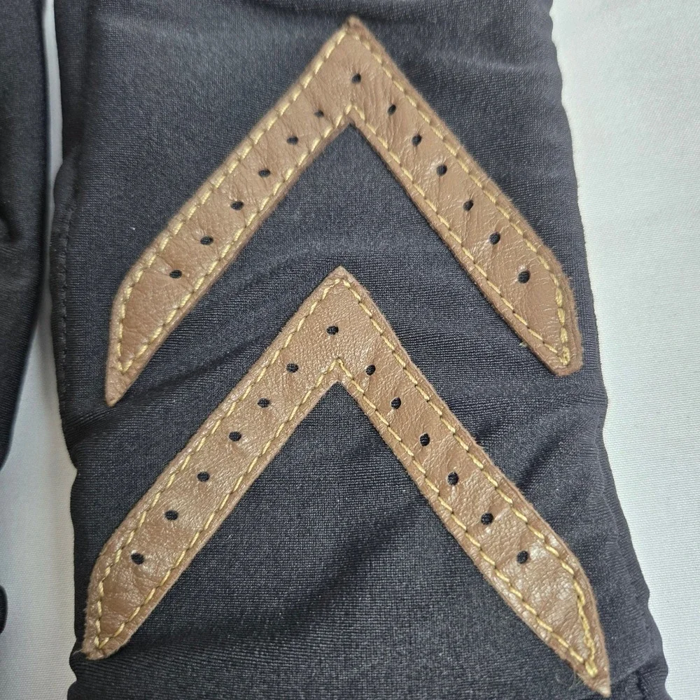 Aris isoToner WarmUps‎ Stretch Driving Gloves Black Brown Chevron One Size Vtg